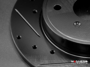 smart fortwo Brake Rotors (2) - 451 - Front - R1 Concepts - eLine Black Series - Drilled + Slotted